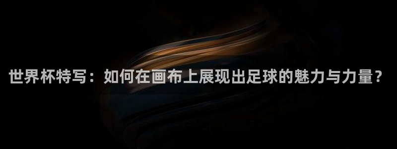 国际足联世界杯：世界杯特写：如何在画布上展现出足球的魅力与力量？
